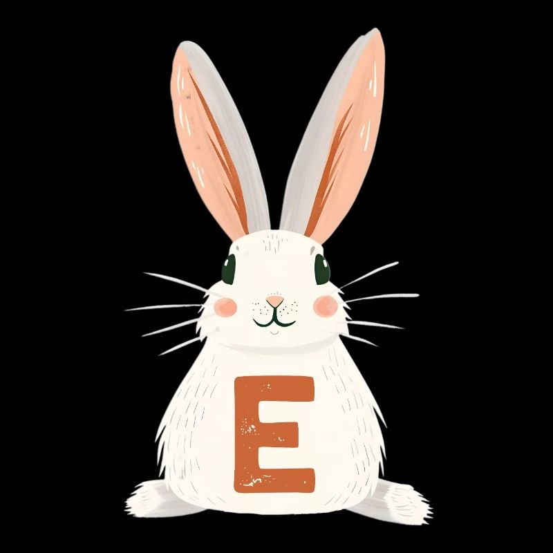 E Letter - Bunny - Personalizable