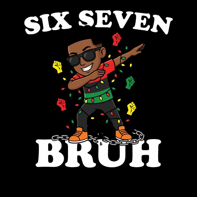 Six Seven Bruh Dabbing Juneteenth Boy Afro Boys