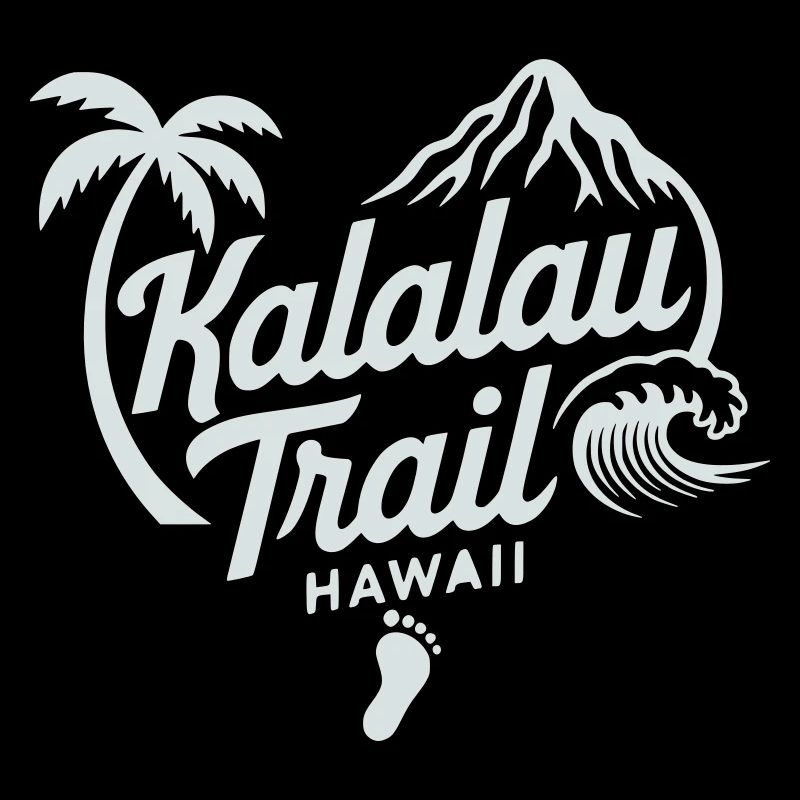 Motif du sentier Kalalau Hawaii - Couleur de design variable