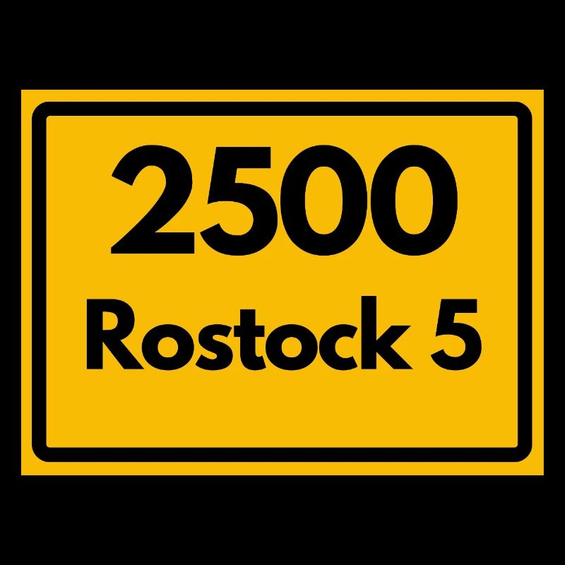 OLD POSTCODE POSTCODE RETRO 2500 ROSTOCK 5 HEIMAT