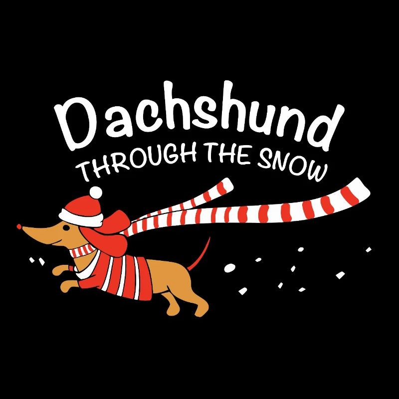 Dackel durch den Schnee