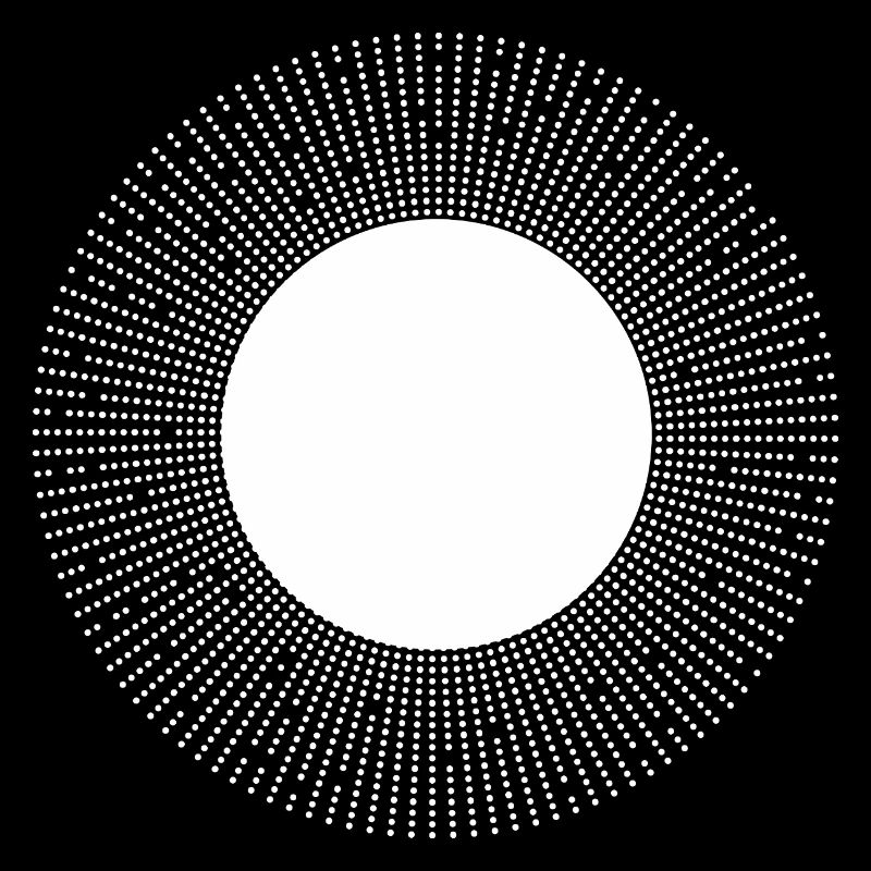 Circular Dot Burst Radiance