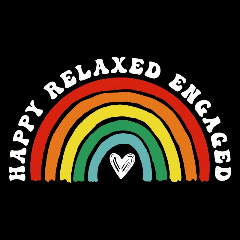 Hippy Rainbow Heart Arc Tee