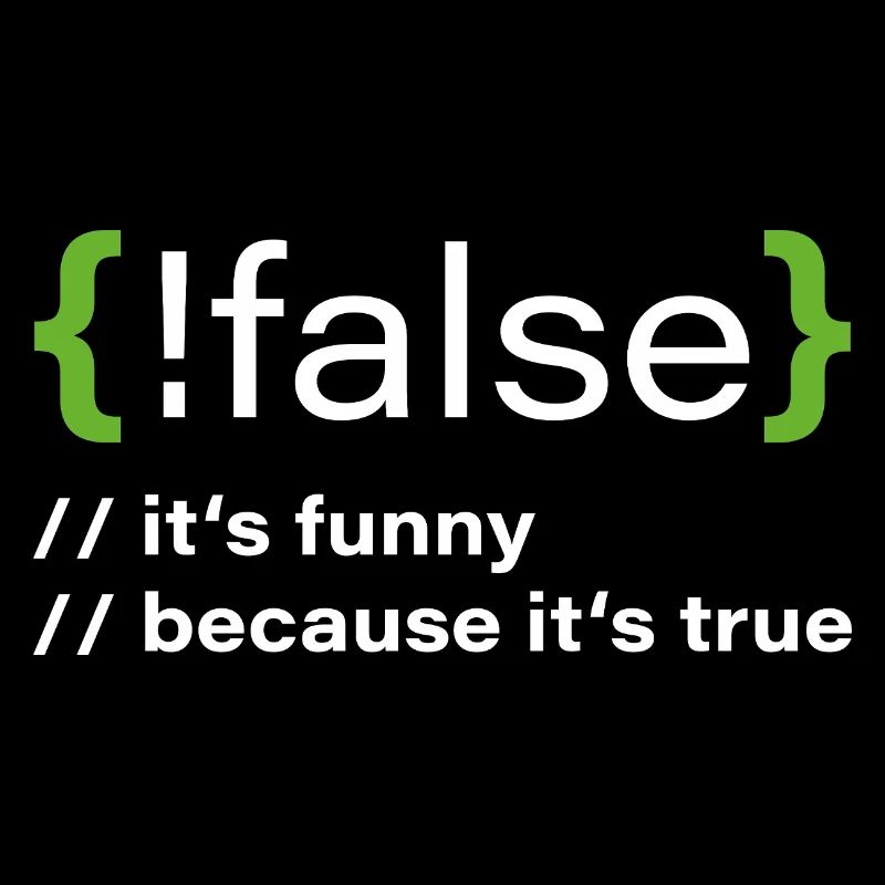 false – Lustiger Programmierer Spruch