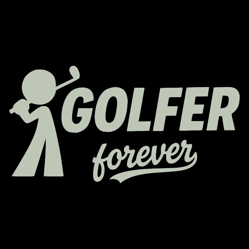 Silhouette du golfeur éternel