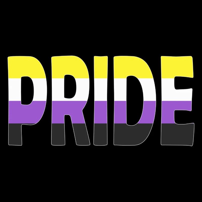 Pride lettering Non-Binary Non-Binary LGBTQ