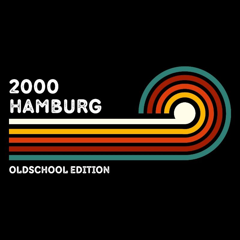 Hamburg Retro Shirt 2000 Code postal Souvenir Code postal