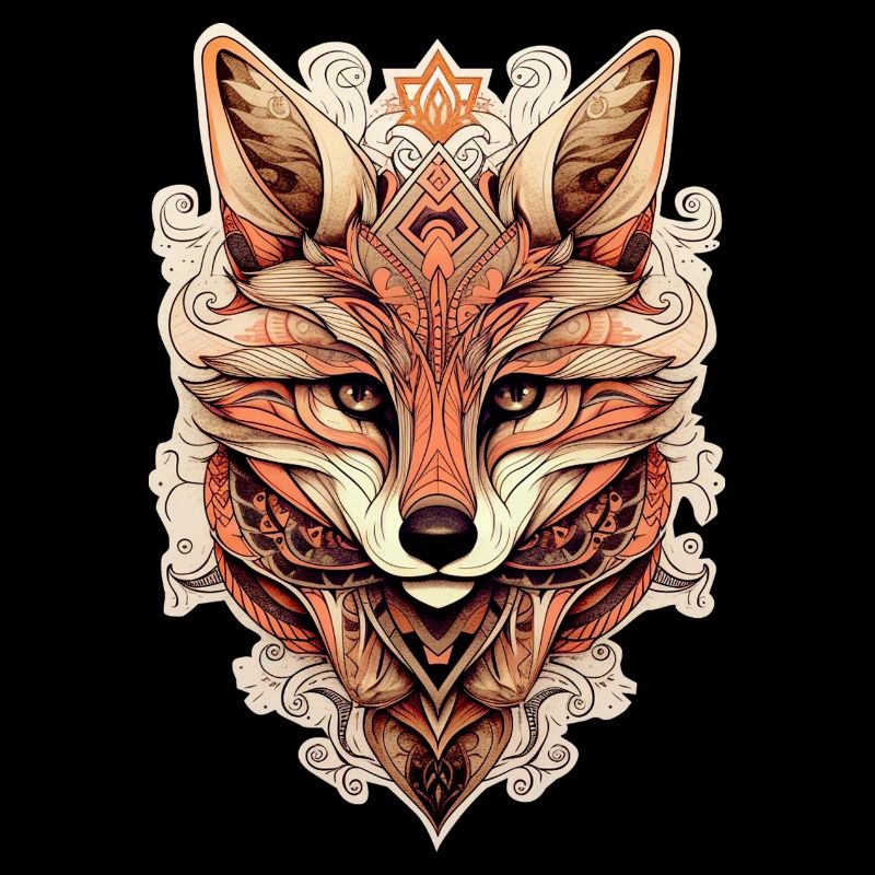 Fuchs Ornamenteler Stil - Boho