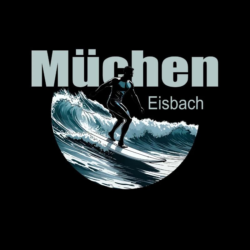 München Eisbach Surfen Welle Munich Eisbach
