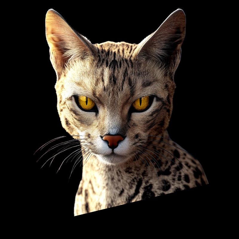 Savannah Chat Chat Maman Mignon Serval Léopard Chats