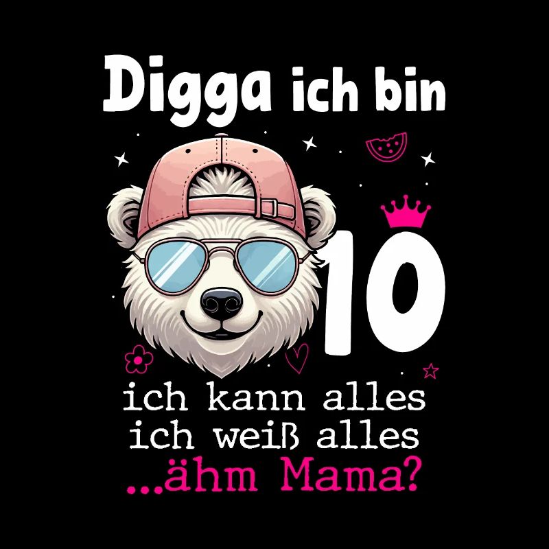 Digga Ich Bin 10 Kindergeburtstag Mädchen