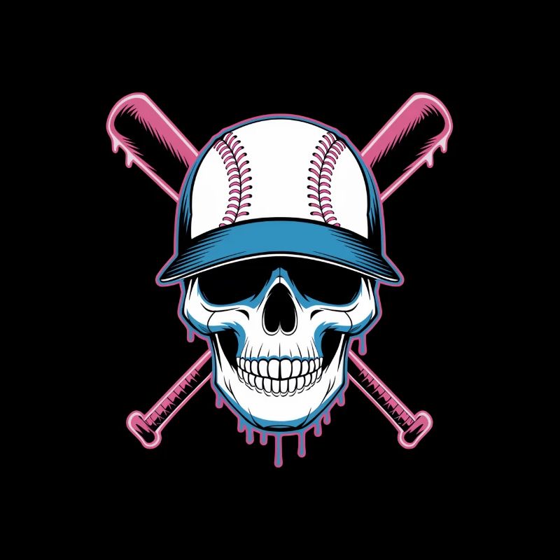 Baseball Skull Batte de Baseball