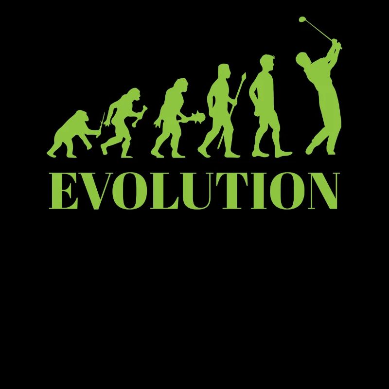 Evolution - Golf - Lustig - Fun - Geschenk