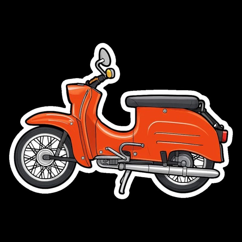 Retro Orange Simson Schwalbe Design