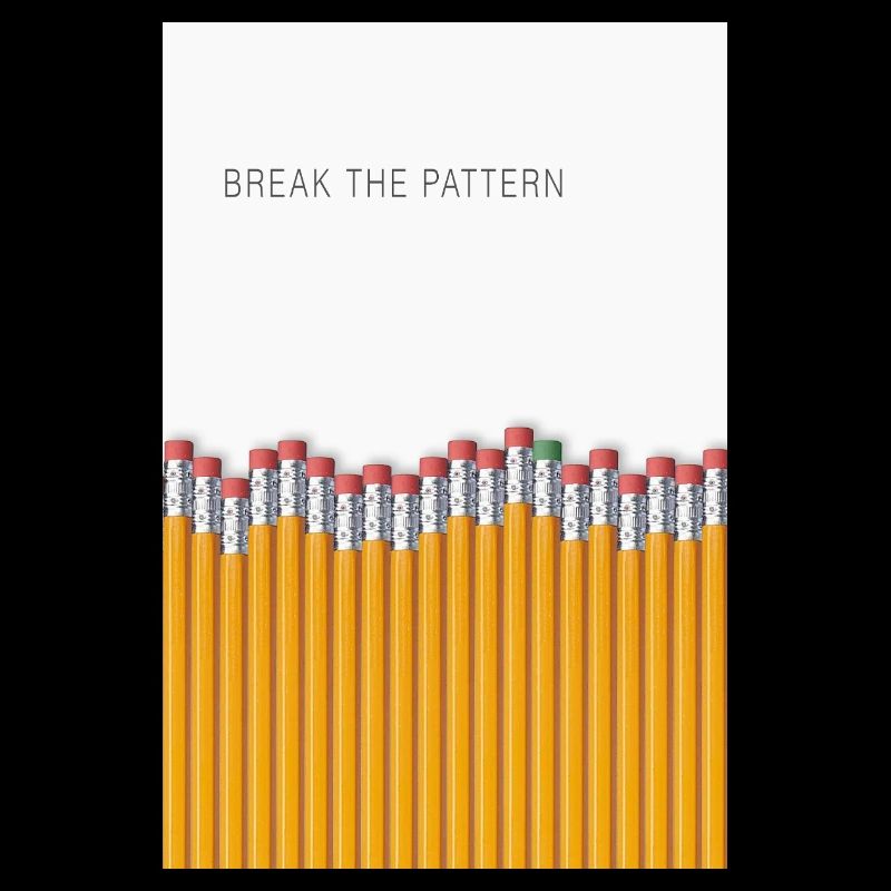 Break the Pattern Minimalist Statement Design