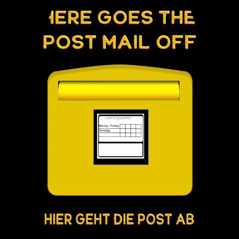 Here goes the post mail off. Hier geht die Post ab