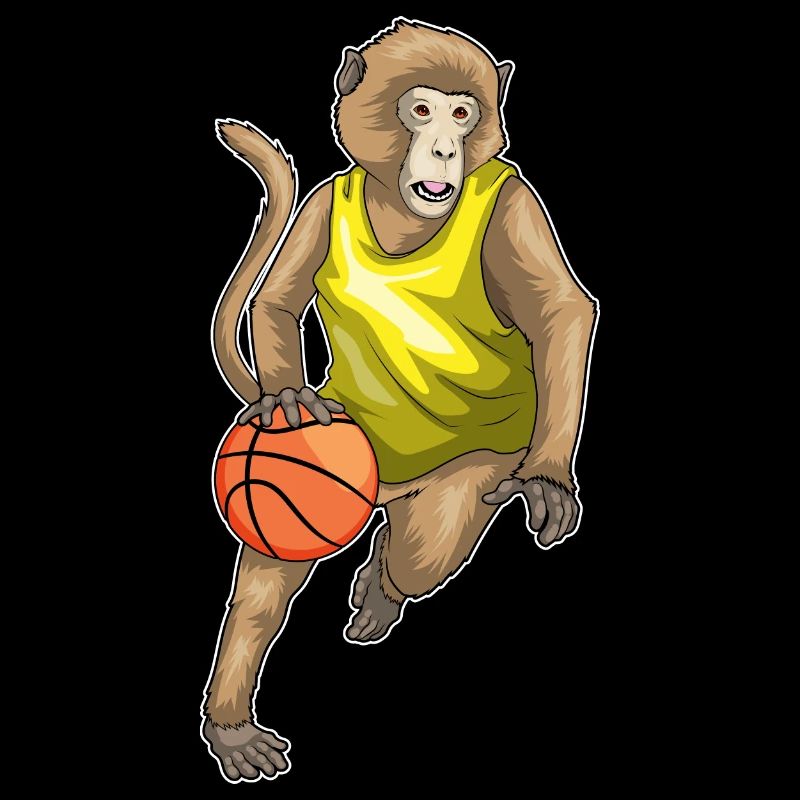 Singe Basketteur Basketteur