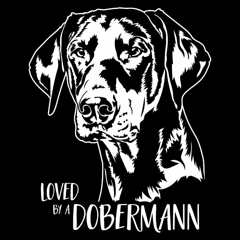 Loved by a Dobermann Hundespruch Wilsigns