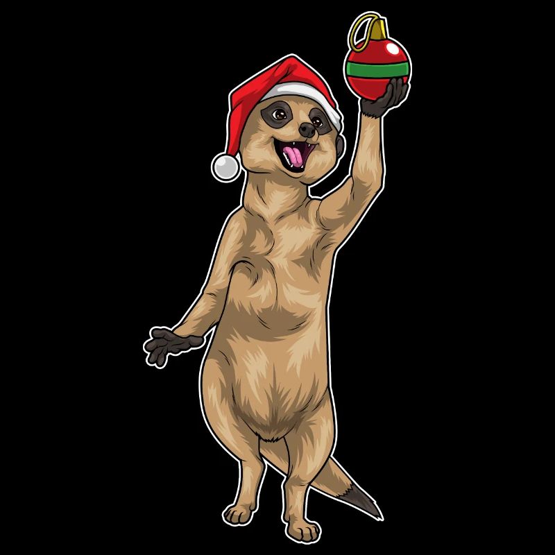 Erdmännchen Weihnachten Weihnachtskugel