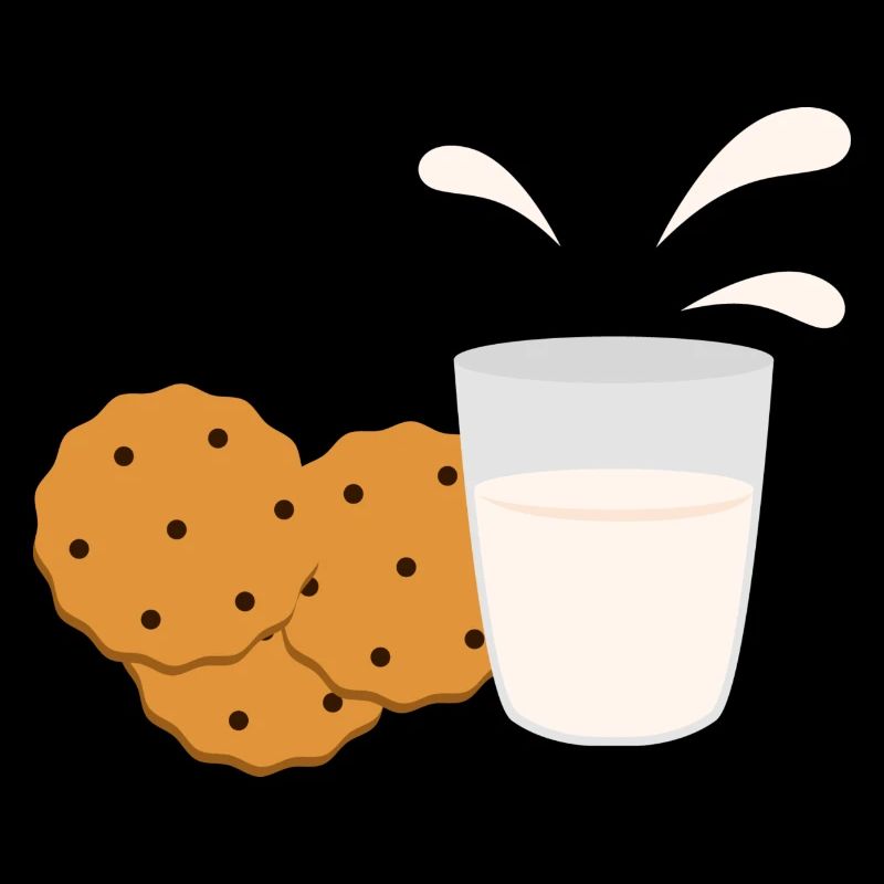 Biscuits with milk breakfast gift idea