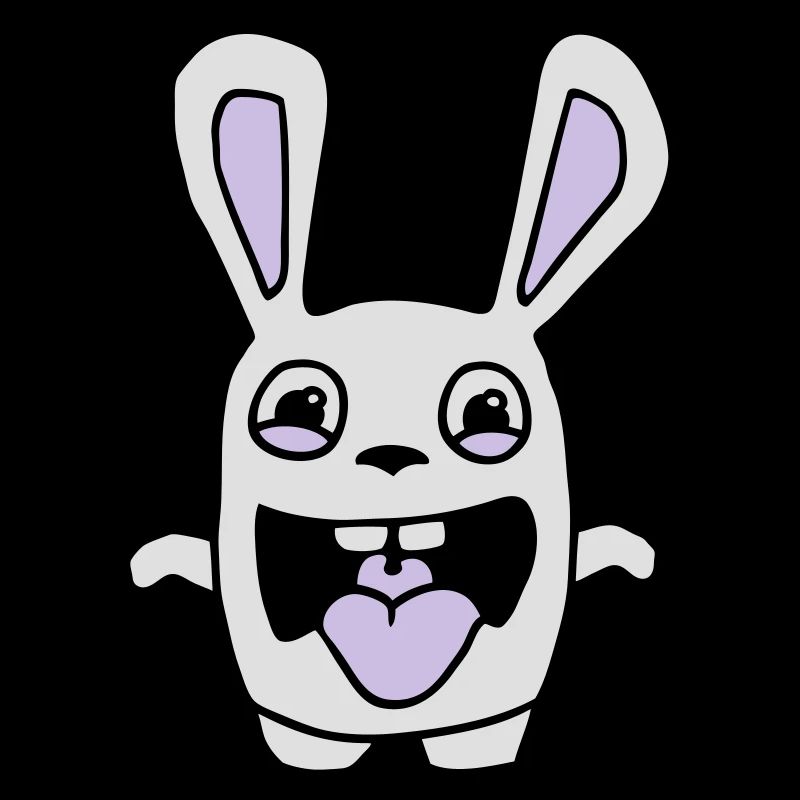 drawing cute rabbit stupid comic style cartoon fun