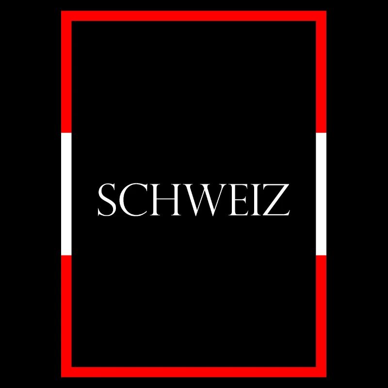 Schweitz, lettrage Swiss Statement avec drapeau