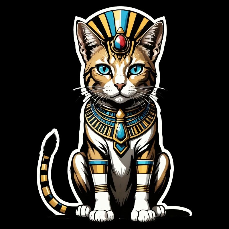 Chat Pharaon Chat Égypte Pyramide Cadeau