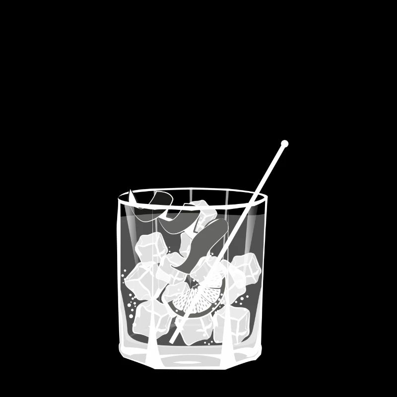 Petit verre Gin Tonic - boisson d'été - transparent
