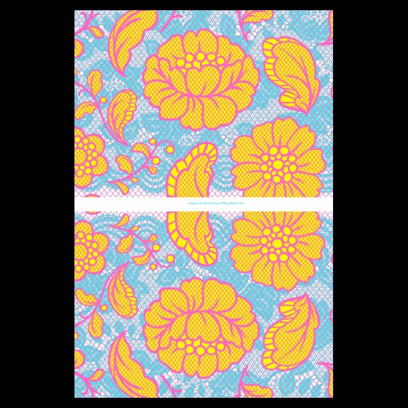 Conception de fleurs de dame (avec des fleurs orange)