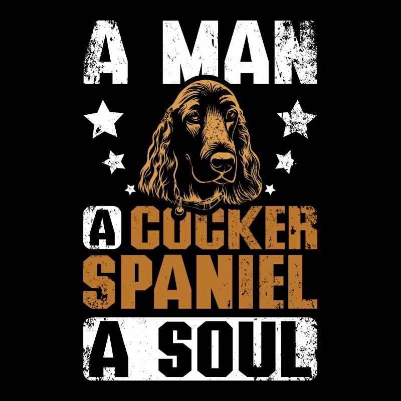 A man a cocker spaniel a soul