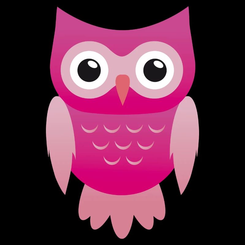 Comic Eule pink im Vector Design