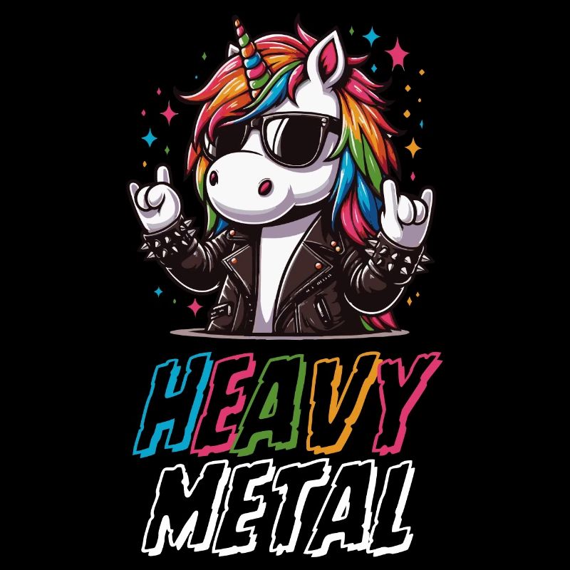 Heavy Metal Einhorn Süßes Einhorn Einschulung