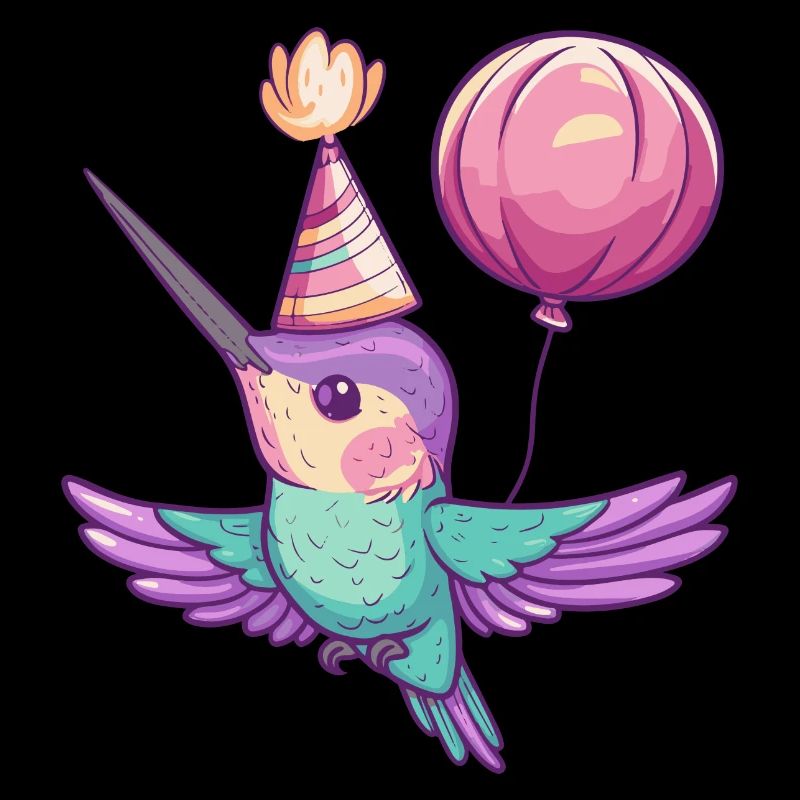 Kolibri Vogel Geburtstag Comic