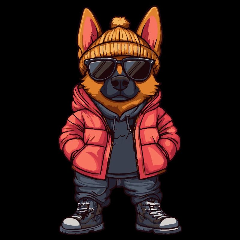 German Shepherd Cool Comic