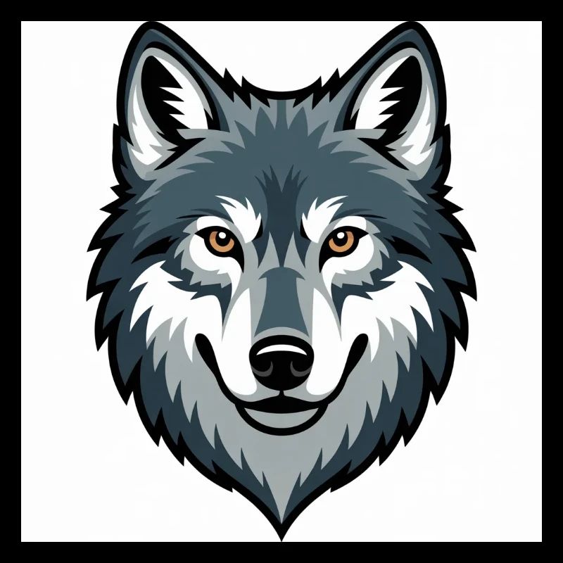 Wolf Head – stylized illustration