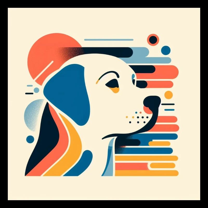 Styles vectoriels de risographie du Labrador