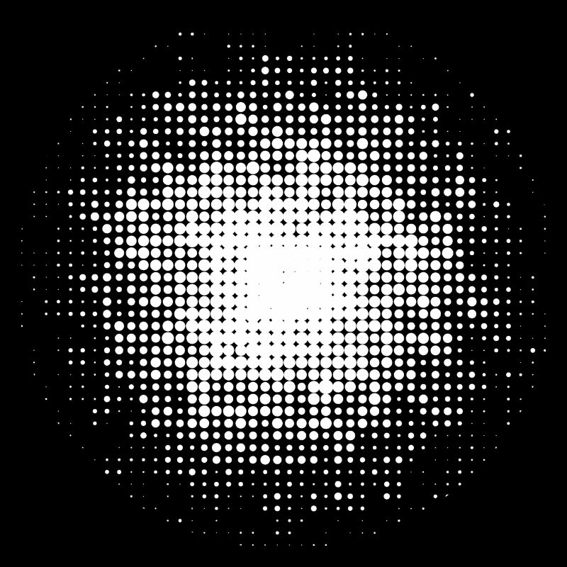 fond rond pointillé blanc