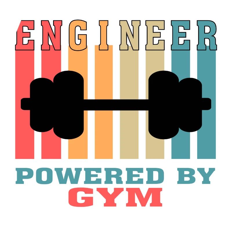 Funny Engineer Powered by Gym Tshirt for Engineers
