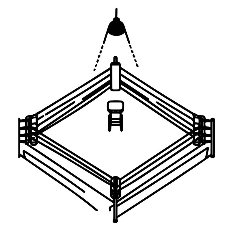Graphique de ring de boxe