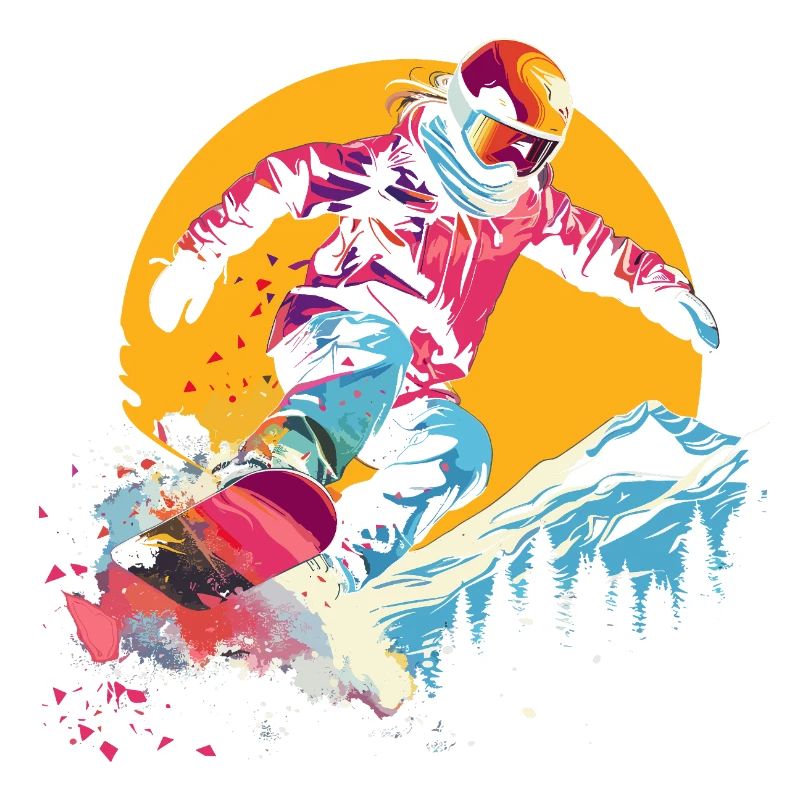 Snowboarder Synthwave