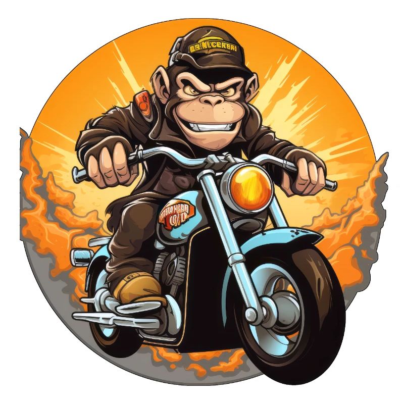 Monkey Motorcycle / Motorcyclist Monkey