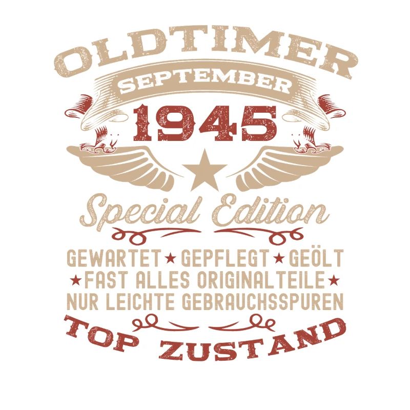 80. Geburtstag Geschenk Oldtimer September 1945