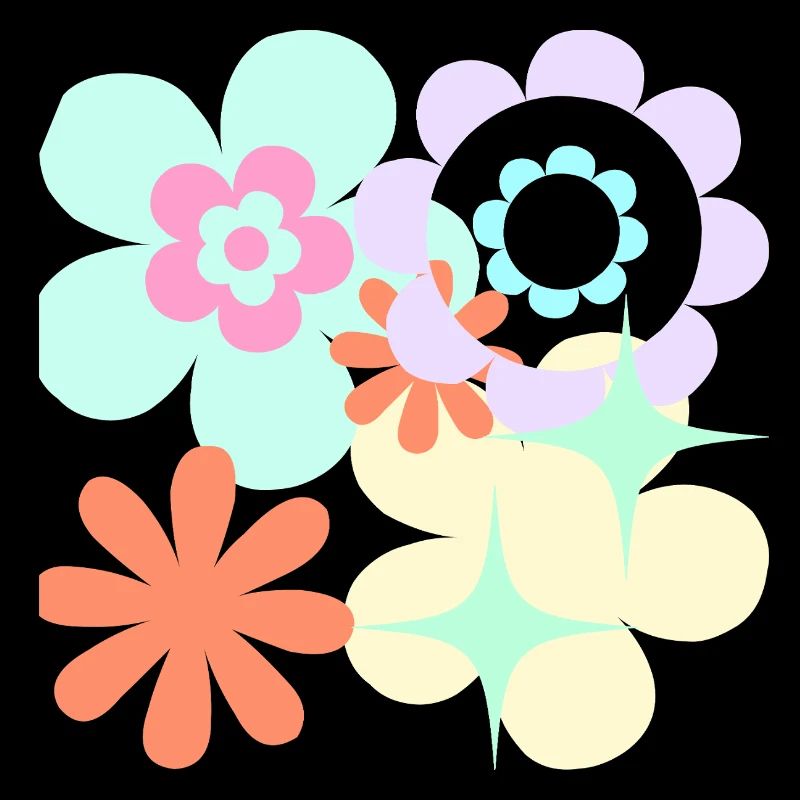 Blossom Pop Retro Pattern