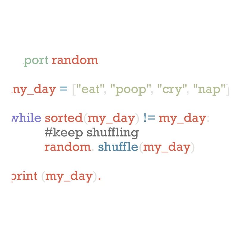 Funny python code about everyday life, baby