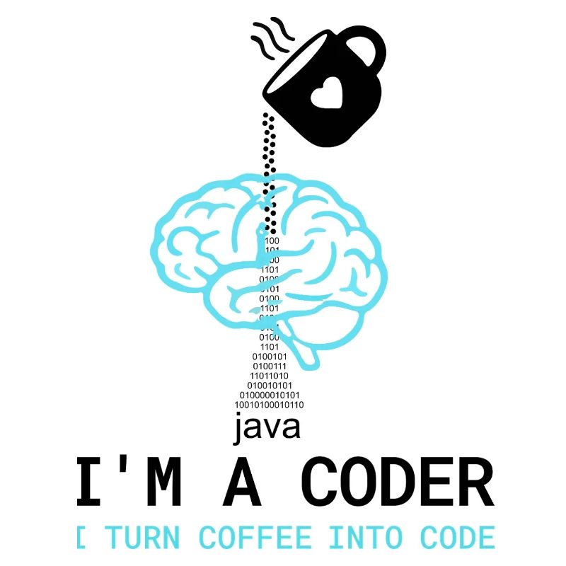Coder T-Shirt: Coffee into Code – Nerdy Programmie