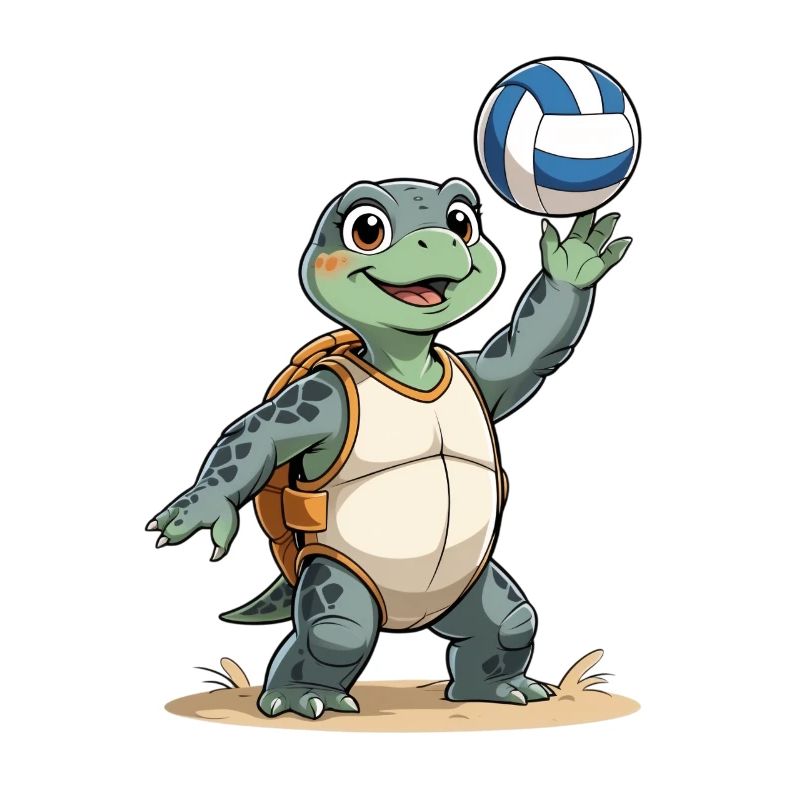 Volley-Turtle with backpack