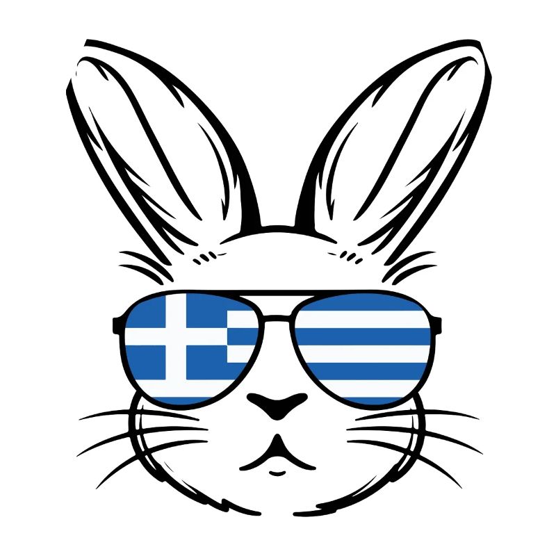 Greek Easter Greek Flag Easter Bunny