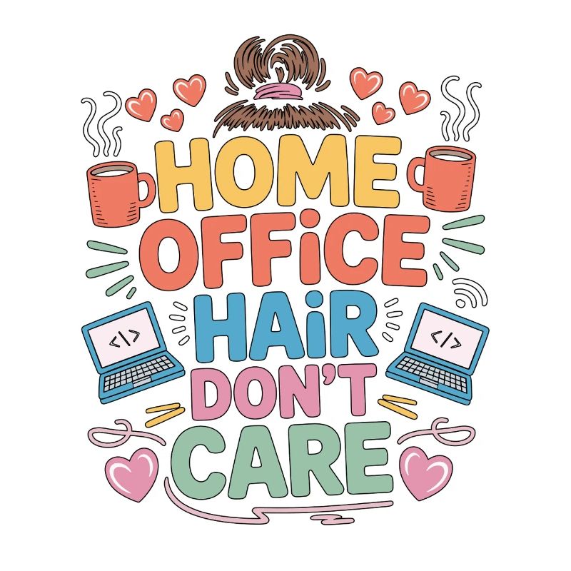 Remote Developer Home Office Hair Web Developer