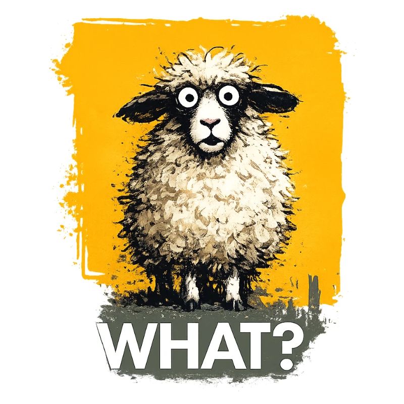 What? Sheep with question mark