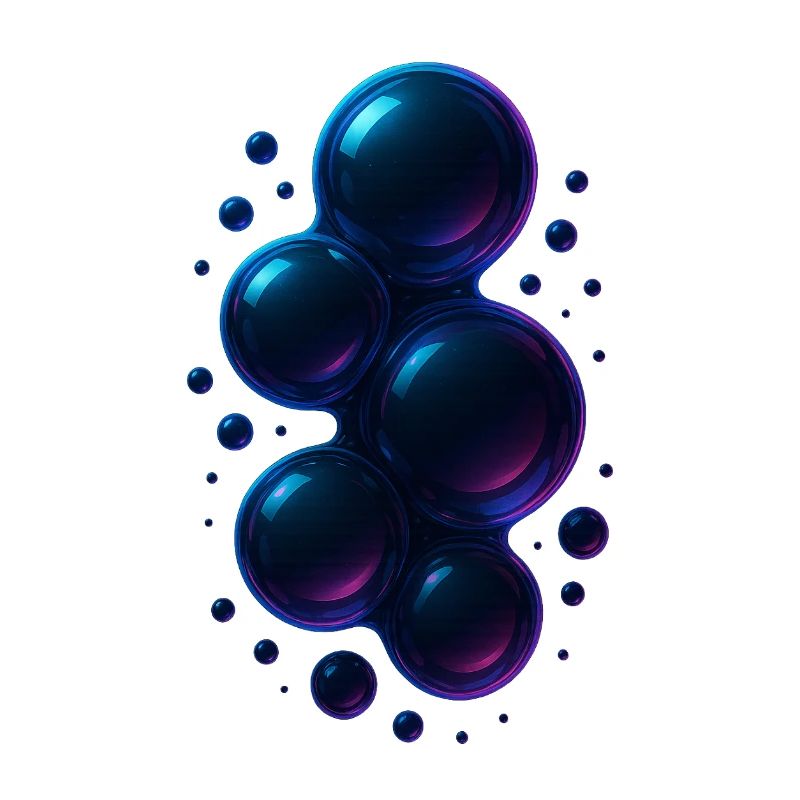 3d Bubbles Blue